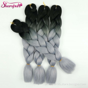 24 inch 100 Gram Ombre Color Jumbo Braid Synthetic crochet Braiding Hair in hair extensions